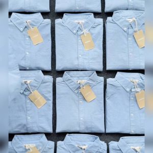 Men's Sky Blue Oxford Cotton Shirt – Button Down Collar Full Sleeve Regular Fit Casual Shirt